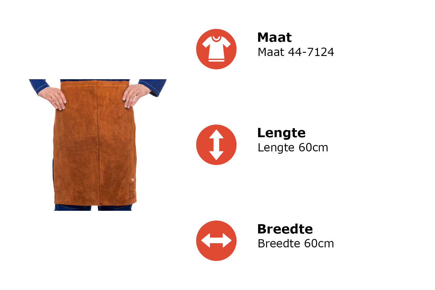Weldas Heuplasschort Lava Brown 60x60cm