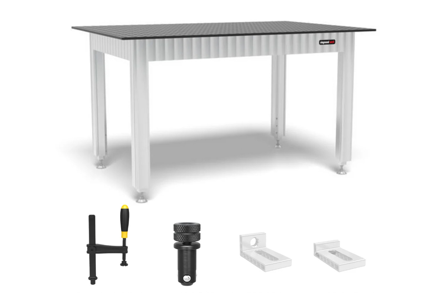 16 werkbank 1,5x1,0 inclusief toebehoren