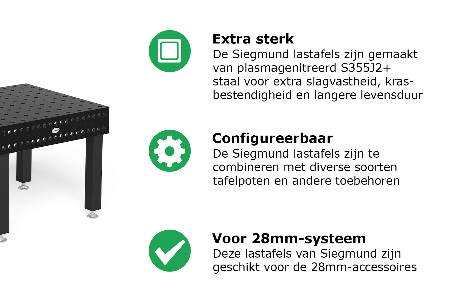 Siegmund Lastafel 28mm Professional 750 plasmagenitreerd