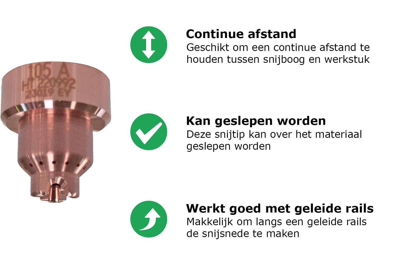 Hypertherm Sleep snijtip 65/85 bulk verpakking van 10