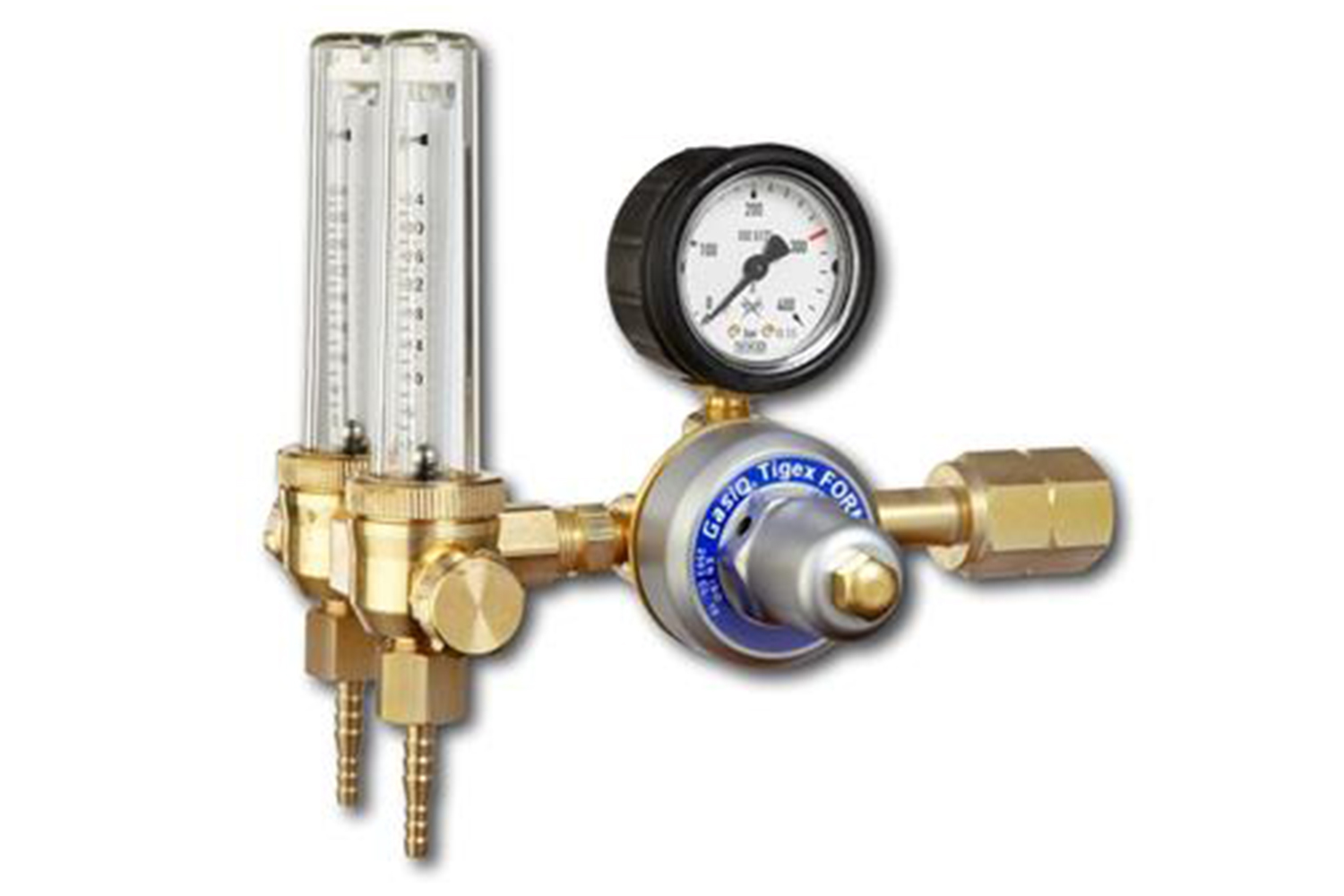 Tigex reduceerventiel formeergas 2 flowmeters 0-30L.
