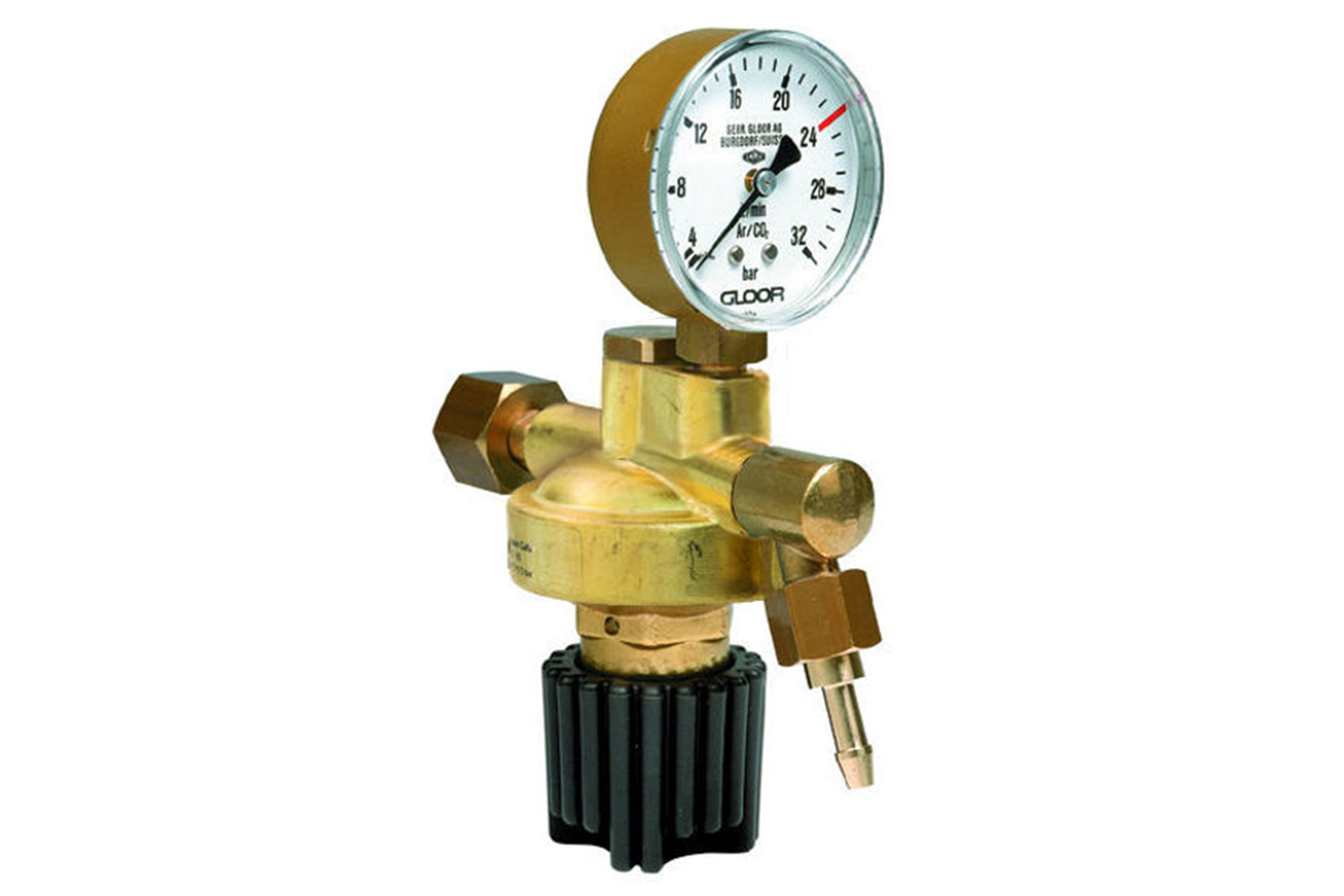 Gloor leidingreduceer argon 5640 met litermano 0-32 ltr/min