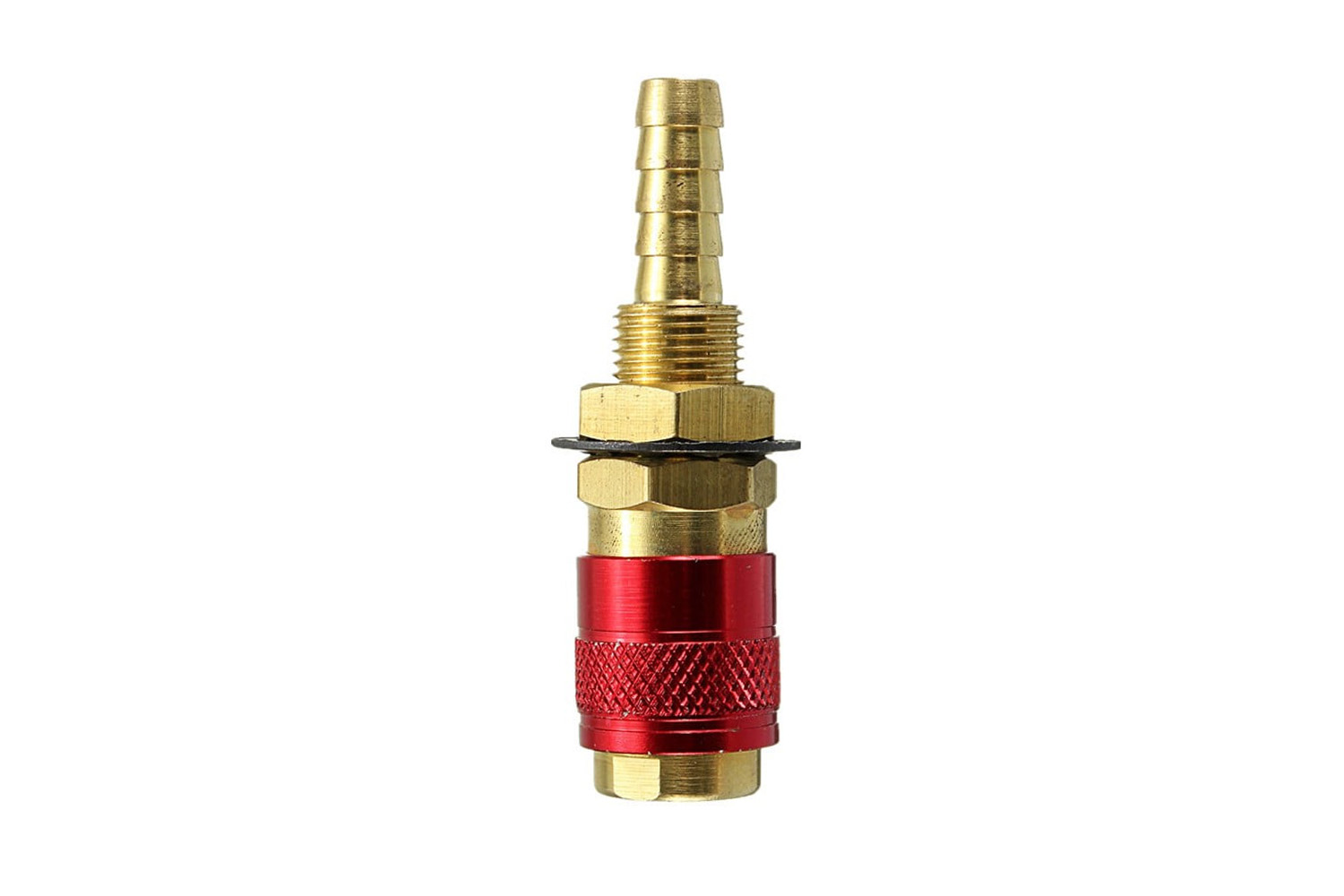 Snelkoppeling type 21 slangpil.6mm(inbouw) rood